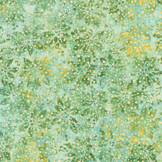Artisan Batiks Holiday Moments - Flowers Forest Metallic Yardage