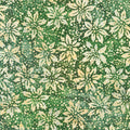 Artisan Batiks Holiday Moments - Flowers Green Metallic Yardage