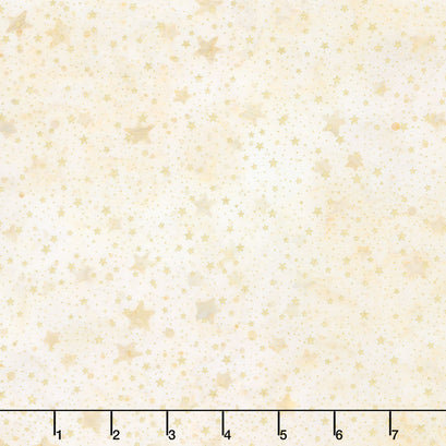 Artisan Batiks Holiday Moments - Stars Natural Metallic Yardage