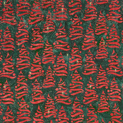 Artisan Batiks Holiday Moments - Trees Christmas Metallic Yardage