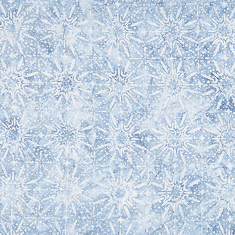 Artisan Batiks Magical Winter - Snowflakes Dusty Blue Metallic Yardage