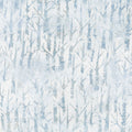 Artisan Batiks Magical Winter - Tree Trunks Dusty Blue Metallic Yardage