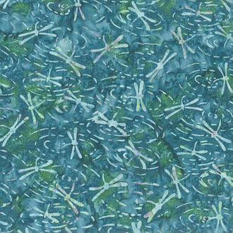 Artisan Batiks - Serenity Lake Foliage Teal Yardage