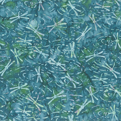 Artisan Batiks - Serenity Lake Foliage Teal Yardage