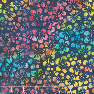 Artisan Batiks - Totally Tropical Hibiscus Flowers Multi Yardage