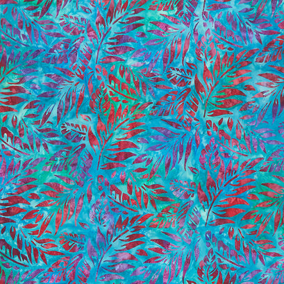 Artisan Batiks - Totally Tropical Leaves Marble Summer Yardage