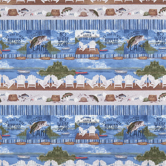 At the Lake - Border Stripe Yardage