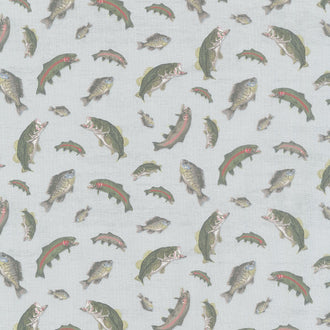 At the Lake - Fish Gray Yardage