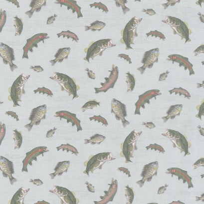 At the Lake - Fish Gray Yardage