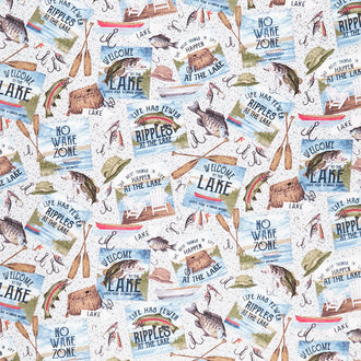 At the Lake - Fishing Signs Main Gray Yardage