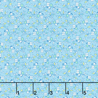 Aunt Grace Simply Charming - Potpourri Sky Yardage