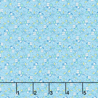 Aunt Grace Simply Charming - Potpourri Sky Yardage