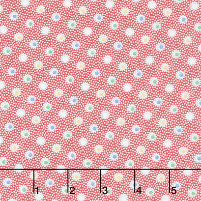 Aunt Grace's Apron - Double Dots Red Yardage