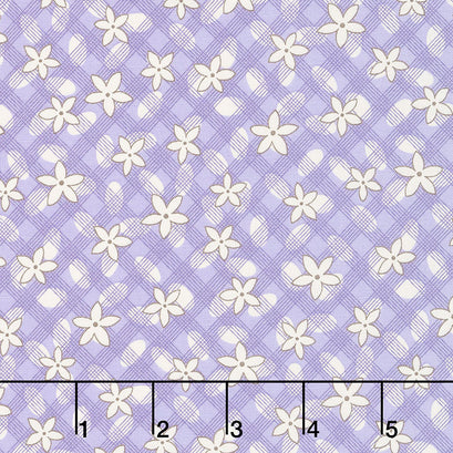 Aunt Grace's Apron - Lazy Daisy Lilac Yardage