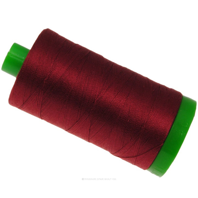 Aurifil 40 WT Cotton Mako Large Spool Thread Burgundy