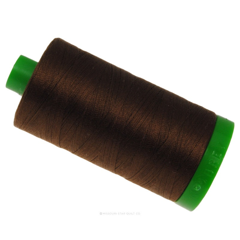 Aurifil 40 WT Cotton Mako Large Spool Thread Chocolate