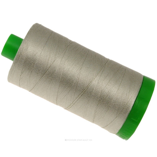 Aurifil 40 WT Cotton Mako Large Spool Thread Light Grey