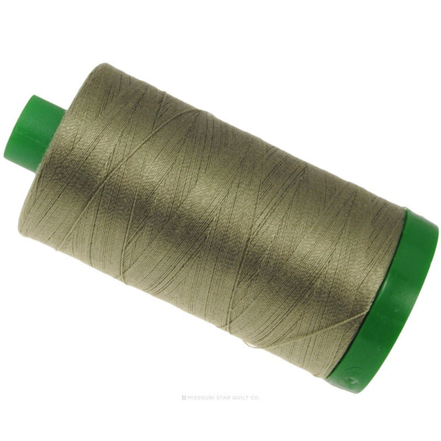 Aurifil 40 WT Cotton Mako Large Spool Thread Light Khaki Green