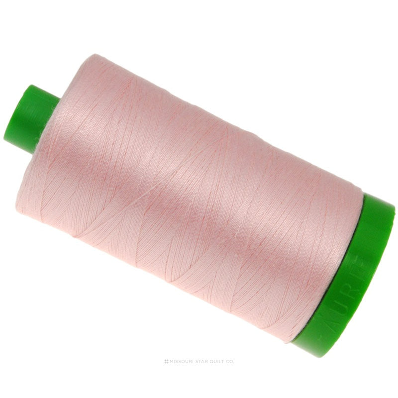 Aurifil 40 WT Cotton Mako Large Spool Thread Pale Pink