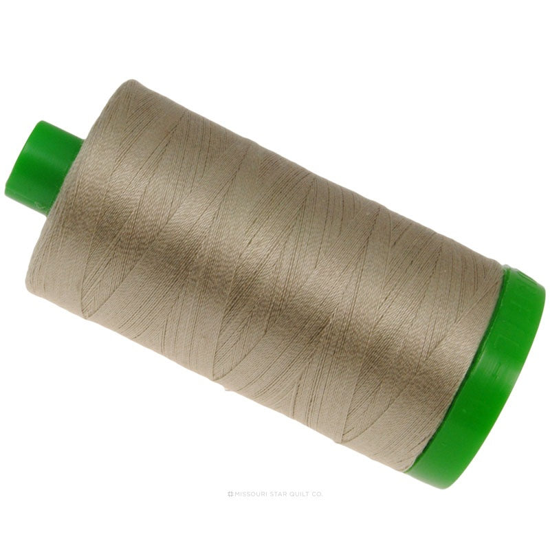 Aurifil 40 WT Cotton Mako Large Spool Thread Rope Beige
