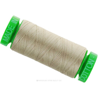 Aurifil 40 WT Cotton Mako Spool Thread Rope Beige