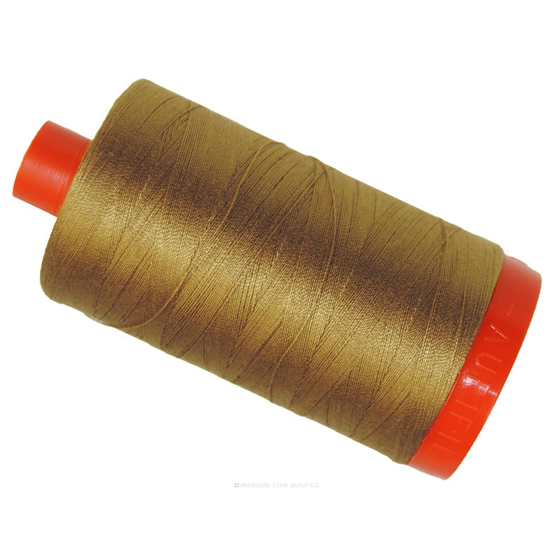 Aurifil 50 WT Cotton Mako Large Spool Thread Brass