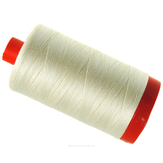 Aurifil 50 WT Cotton Mako Large Spool Thread Chalk