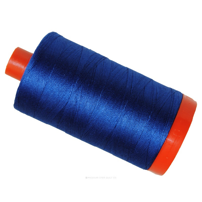 Aurifil 50 WT Cotton Mako Large Spool Thread Dark Cobalt
