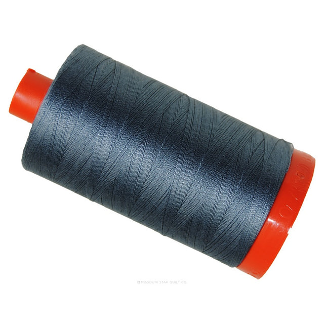 Aurifil 50 WT Cotton Mako Large Spool Thread Dark Grey
