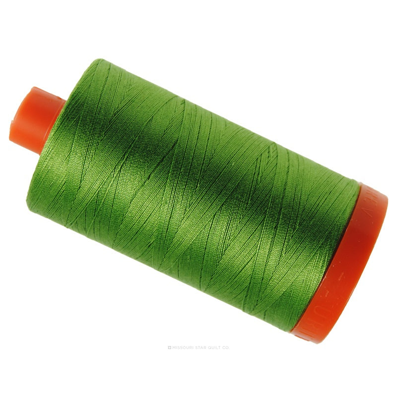 Aurifil 50 WT Cotton Mako Large Spool Thread Grass Green