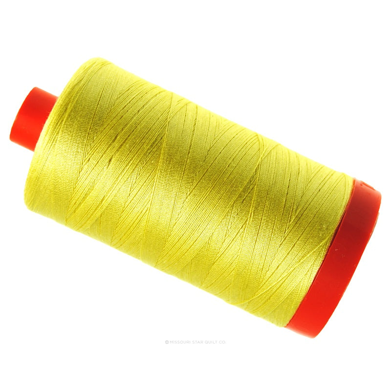 Aurifil 50 WT Cotton Mako Large Spool Thread Lemon