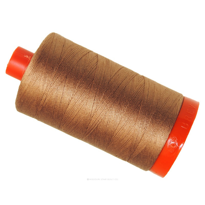Aurifil 50 WT Cotton Mako Large Spool Thread Light Chestnut