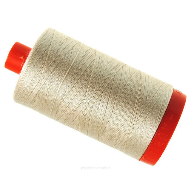 Aurifil 50 WT Cotton Mako Large Spool Thread Light Sand