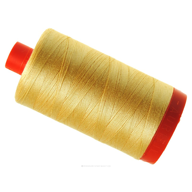 Aurifil 50 WT Cotton Mako Large Spool Thread Medium Butter