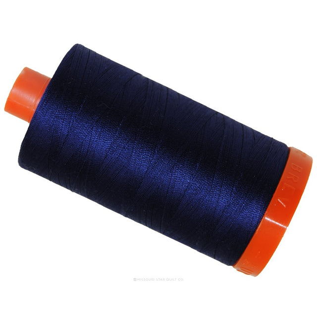 Aurifil 50 WT Cotton Mako Large Spool Thread Midnight