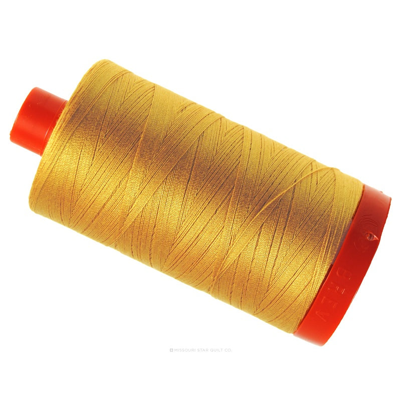 Aurifil 50 WT Cotton Mako Large Spool Thread Orange Mustard