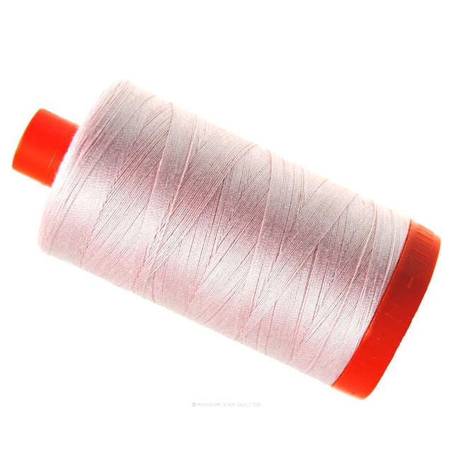 Aurifil 50 WT Cotton Mako Large Spool Thread Pale Pink