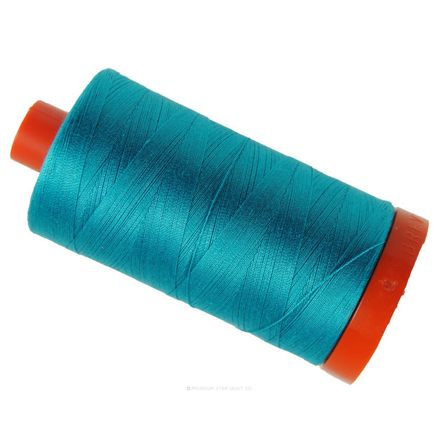 Aurifil 50 WT Cotton Mako Large Spool Thread Turquoise