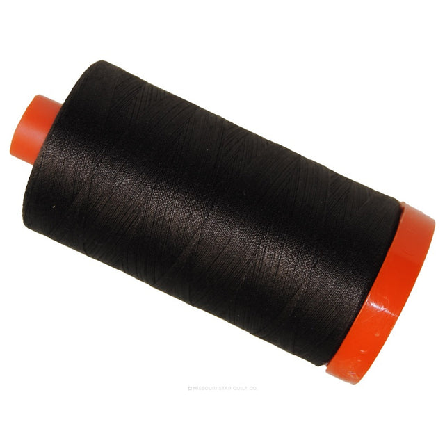 Aurifil 50 WT Cotton Mako Large Spool Thread Very Dark Bark
