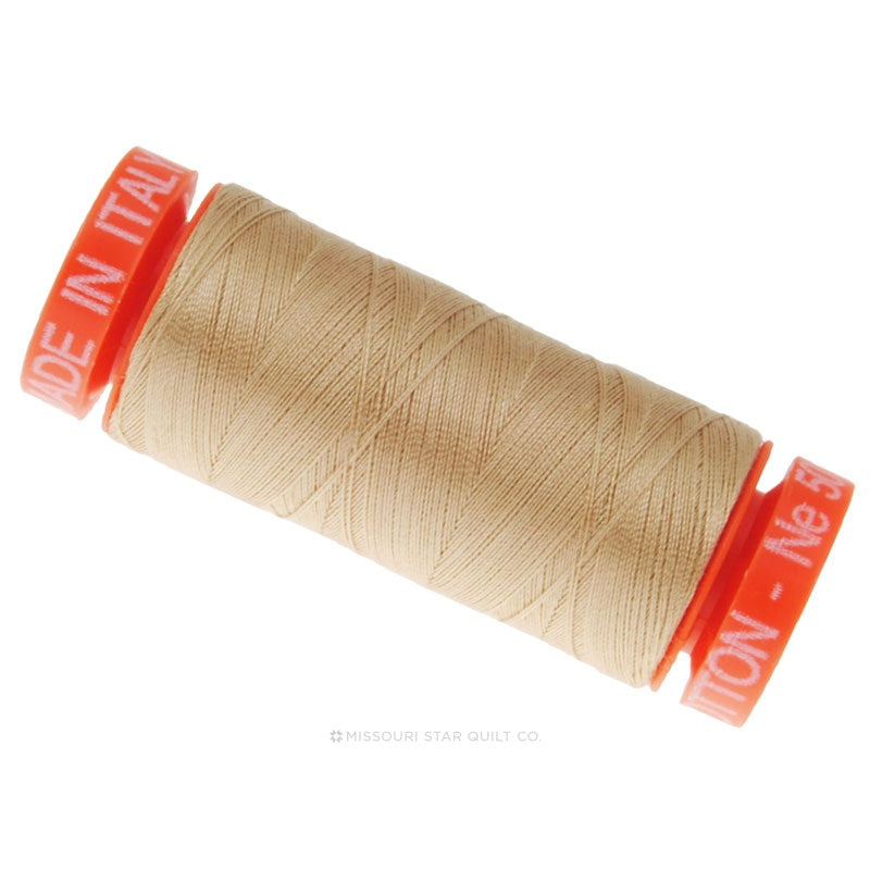 Aurifil 50 WT Cotton Mako Spool Thread Beige