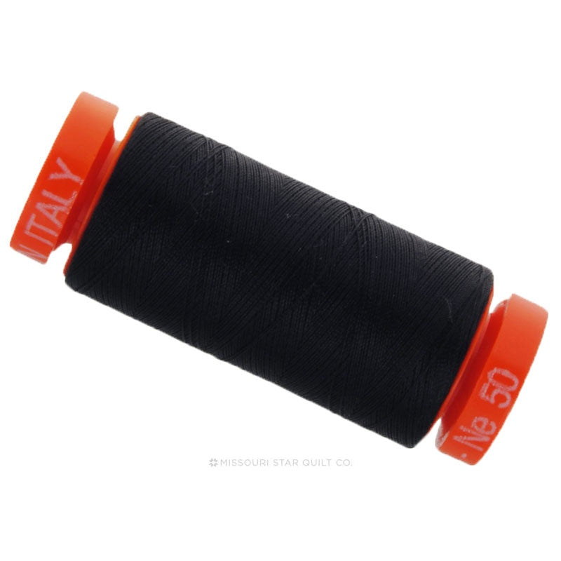 Aurifil 50 WT Cotton Mako Spool Thread Black