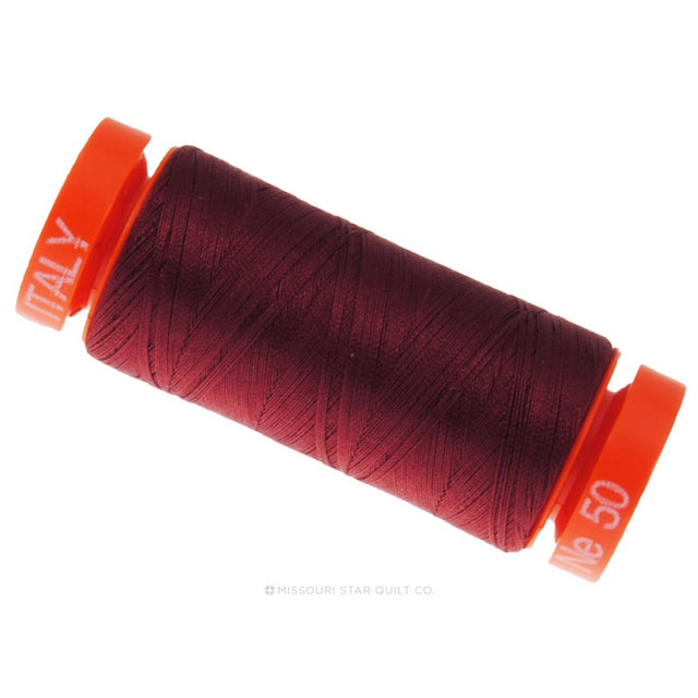 Aurifil 50 WT Cotton Mako Spool Thread Dark Carmine Red