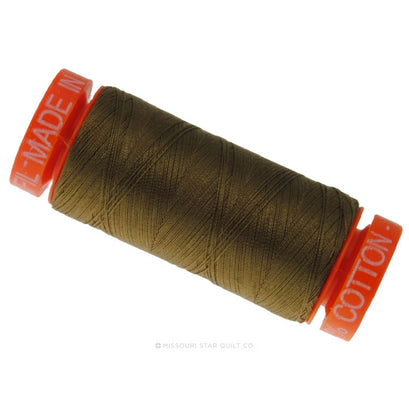 Aurifil 50 WT Cotton Mako Spool Thread Dark Sandstone