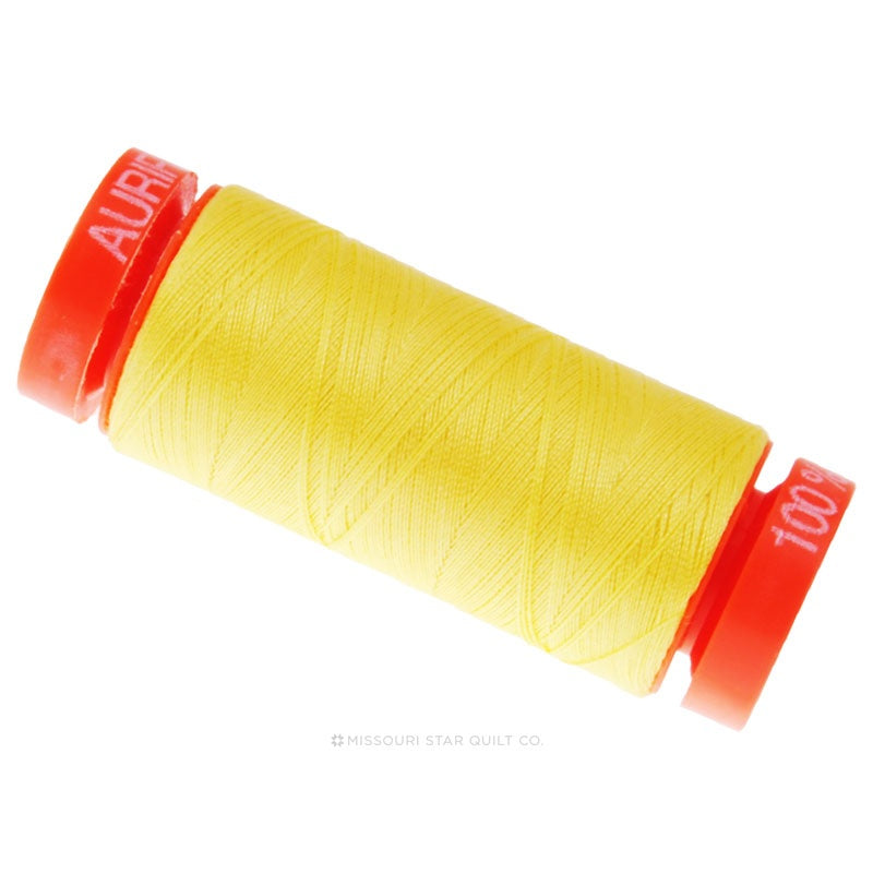 Aurifil 50 WT Cotton Mako Spool Thread Lemon