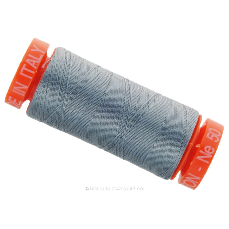 Aurifil 50 WT Cotton Mako Spool Thread Light Blue Grey