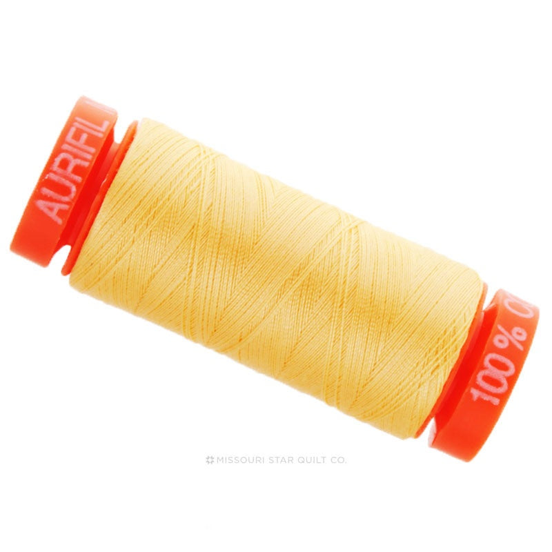 Aurifil 50 WT Cotton Mako Spool Thread Medium Butter