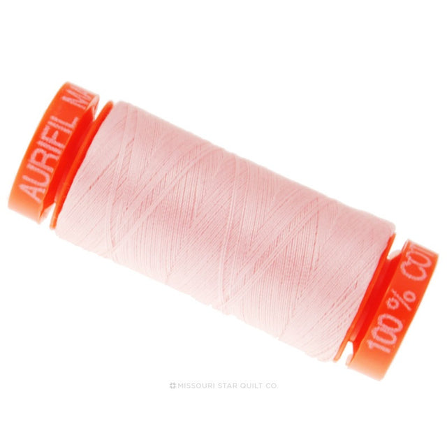Aurifil 50 WT Cotton Mako Spool Thread Pale Pink