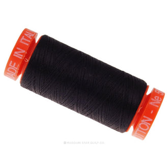 Aurifil 50 WT Cotton Mako Spool Thread Very Dark Grey