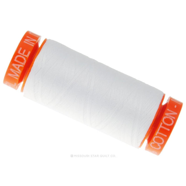 Aurifil 50 WT Cotton Mako Spool Thread White