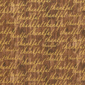 Autumn Beauties - Words Nutmeg Metallic Yardage Primary Image